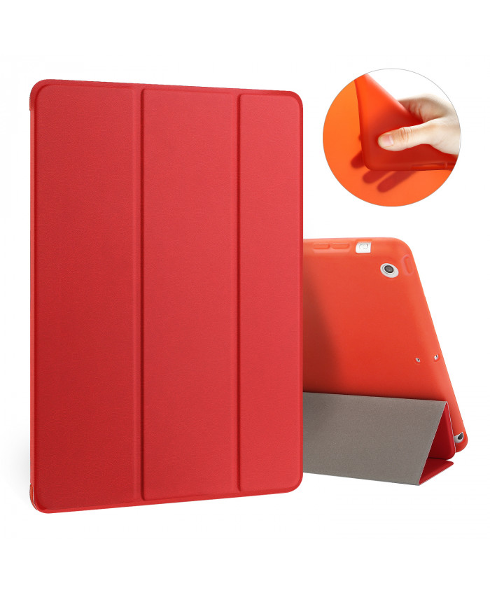 TOROTON Case for iPad Air, Smart Matte Case Cover Ultra Slim LightWeight Translucent Back Magnetic Cover with Auto Wake/Sleep Function for Apple iPad Air (Red)